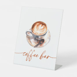 Koffieliefde Is Bruisende Koffiebar Reclamebord Met Voetstuk