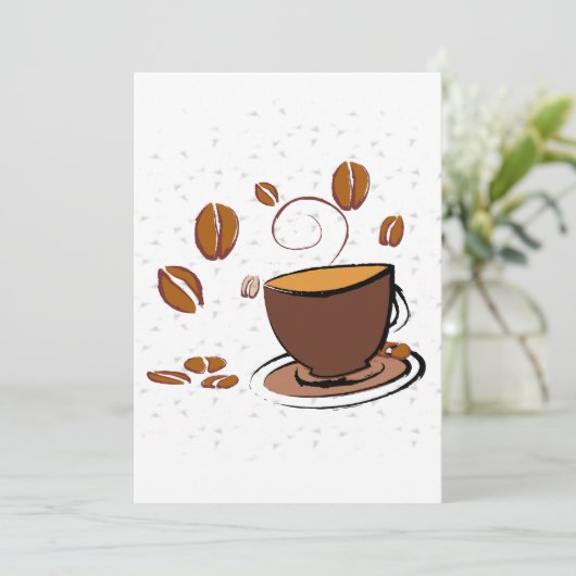 Koffieliefde Kaart (Staand voorkant)