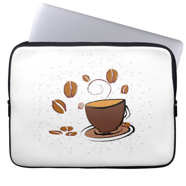 Koffieliefde Laptop Sleeve (Voorkant)