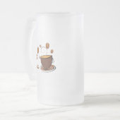 Koffieliefde Matglas Bierpul (Voorkant links)