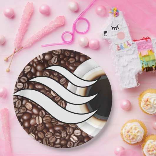 Koffieliefde Papieren Bordje (Feest)