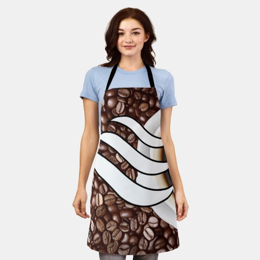 Koffieliefde Schort (Gedragen)