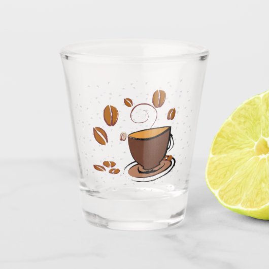 Koffieliefde Shot Glas (Voorkant)