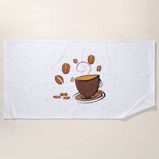 Koffieliefde Strandlaken (Voorkant)