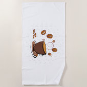 Koffieliefde Strandlaken (Voorkant)