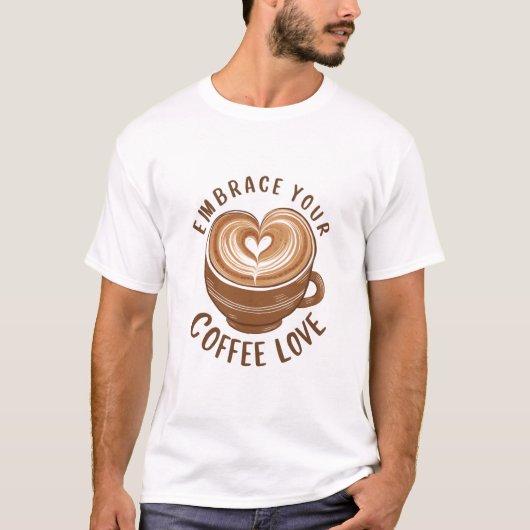 Koffieliefde T-shirt (Voorkant)