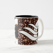 Koffieliefde Tweekleurige Koffiemok (Voorkant rechts)