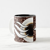 Koffieliefde Tweekleurige Koffiemok (Voorkant links)