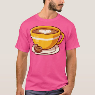 Koffieliefdesschuim met Cartoon van bonen T-shirt