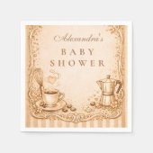 Koffieliefhebber Baby Shower Servet (Voorkant)