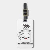 Koffieliefhebber, bewerkbaar bagagelabel (Voorkant verticaal)