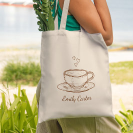 Koffieliefhebber bruidsmeisje cadeau | Bruiloftsfe Tote Bag