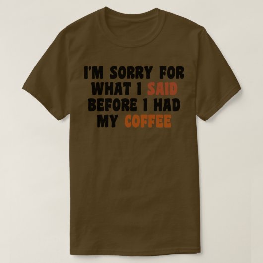 Koffieliefhebber cadeau 8 t-shirt (Design voorkant)