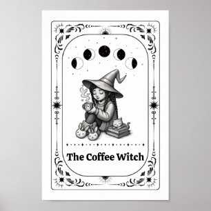 Koffieliefhebber Cadeau Whimsisch Zodiac Heks Tren Poster