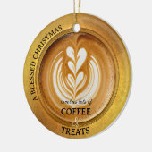 Koffieliefhebber Cappuccino Keramisch Ornament (Links)