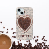 Koffieliefhebber Coffee Bean Heart 15 Plus Case-Mate iPhone Case