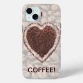 Koffieliefhebber Coffee Bean Heart 15 Plus Case-Mate iPhone Case (Achterkant)