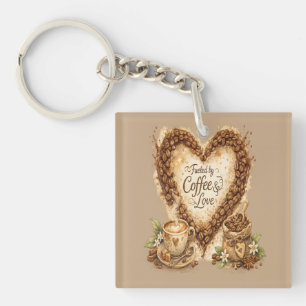 Koffieliefhebber Cozy Vintage Sleutelhanger