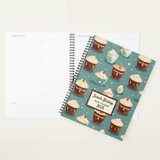 Koffieliefhebber Custom Jaarlijkse Planner (Display)