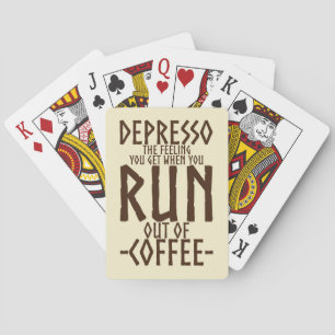 Koffieliefhebber Depresso Kunstwerk Pokerkaarten