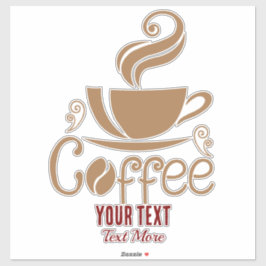 Koffieliefhebber Design – Minimaal Grafisch Ontwer Sticker