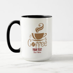 Koffieliefhebber Design – Minimaal Koffiekopje Gra Mok