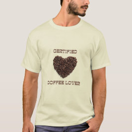 Koffieliefhebber en koffielevenslijn t-shirt