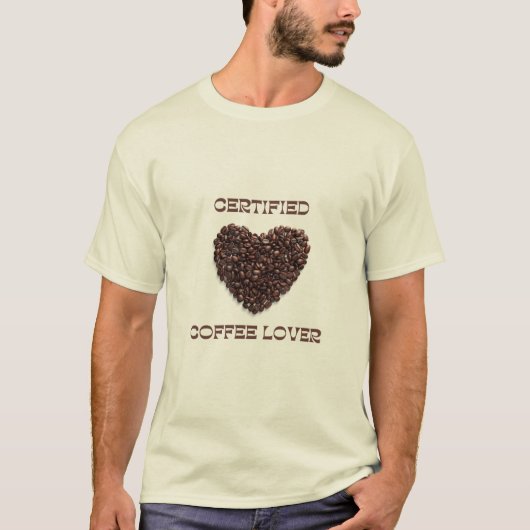 Koffieliefhebber en koffielevenslijn t-shirt (Voorkant)