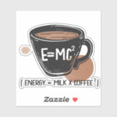 Koffieliefhebber Energie Grappig Sticker (Vel)