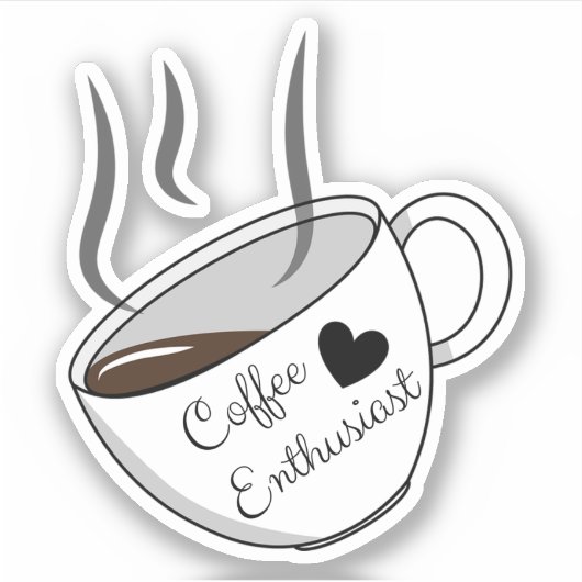 Koffieliefhebber (esthetische koffiekopliefhebbers sticker (Voorkant)