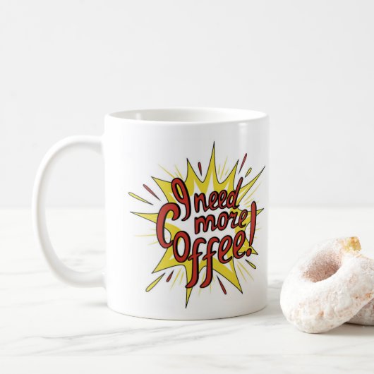 Koffieliefhebber Funny Gezegde Koffiemok (Met donut)