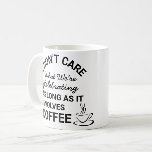 Koffieliefhebber Funny Quote Coffee Mok (Voorkant links)