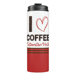 Koffieliefhebber Geschenk Aangepaste Naam Koffiebo Thermosbeker