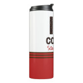 Koffieliefhebber Geschenk Aangepaste Naam Koffiebo Thermosbeker (Gedraaid links)
