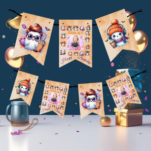 Koffieliefhebber Ghost Bunting Flags voor de verja Vlaggetjes