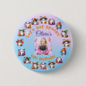 Koffieliefhebber Ghost Halloween Party Ronde Button 5,7 Cm (Voorkant)
