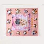 Koffieliefhebber Ghost Party Achtergrond voor Kids Wandkleed (Voorkant (horizontaal))