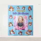 Koffieliefhebber Ghost Party Achtergrond voor Kids Wandkleed (Voorkant)