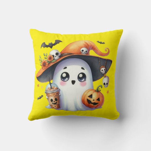 Koffieliefhebber Ghost Sierkussen Verjaardag Decor (Achterkant)