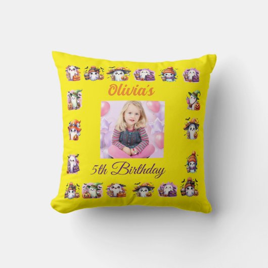 Koffieliefhebber Ghost Sierkussen Verjaardag Decor (Voorkant)