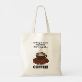 Koffieliefhebber Grappig Tote Bag (Achterkant)