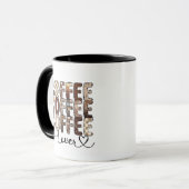 Koffieliefhebber. Grappige koffiequote. Mok (Voorkant links)