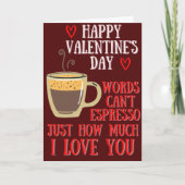 Koffieliefhebber Grappige Valentijnskaart Kaart (Voorkant)