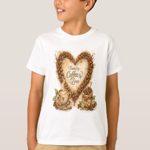 Koffieliefhebber Hart Gedreven door Koffie & Liefd T-shirt