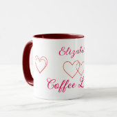 Koffieliefhebber Harten Mok (Voorkant links)