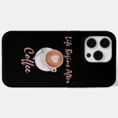 Koffieliefhebber Het Leven Begint Na Koffie Case-Mate iPhone Case (Achterkant (horizontaal))
