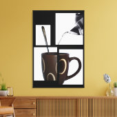 Koffieliefhebber Ingepakt Canvas Afdruk (Insitu (Woonkamer))