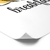 Koffieliefhebber Ink Schets Croissant Poster (Hoek)