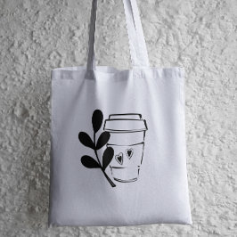 Koffieliefhebber Ink Schets Tote Bag