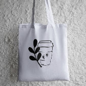 Koffieliefhebber Ink Schets Tote Bag